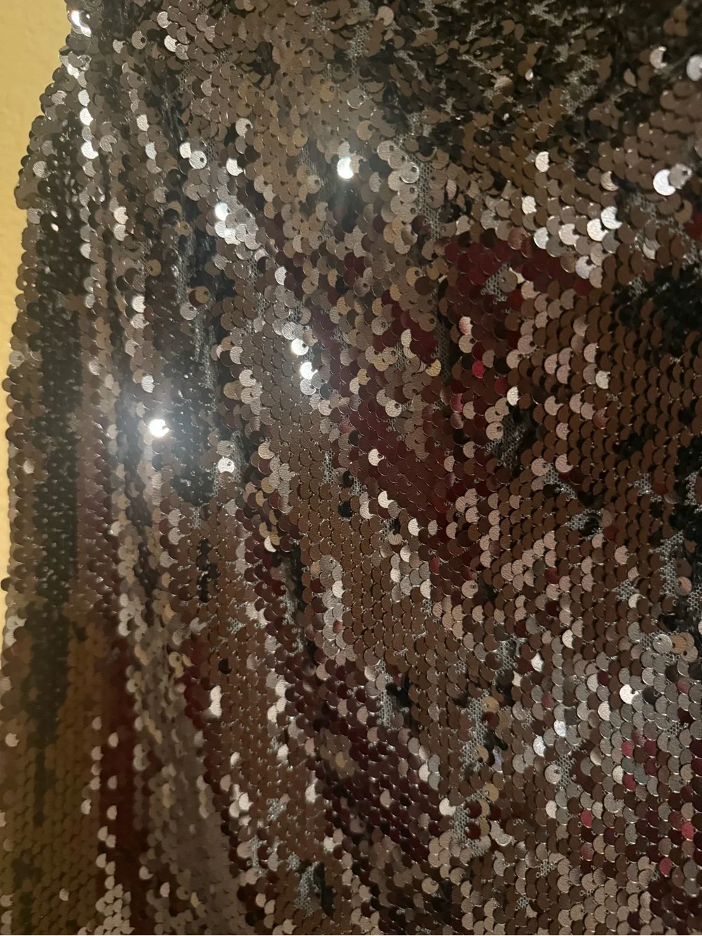Free People Black Sequin Draped Neck Camisole